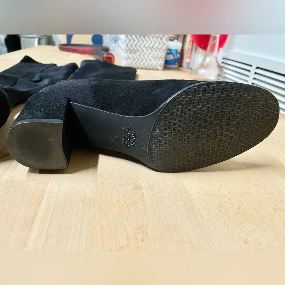 stuart weitzman 5050 mid boot black suede - Picture 6 of 8